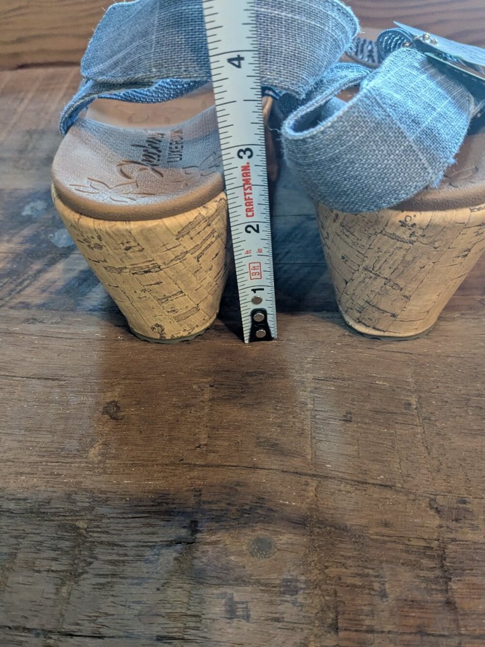 NEW Skechers "Beverlee Pretty Chic" Cork Wedge Sandals - Picture 9 of 10